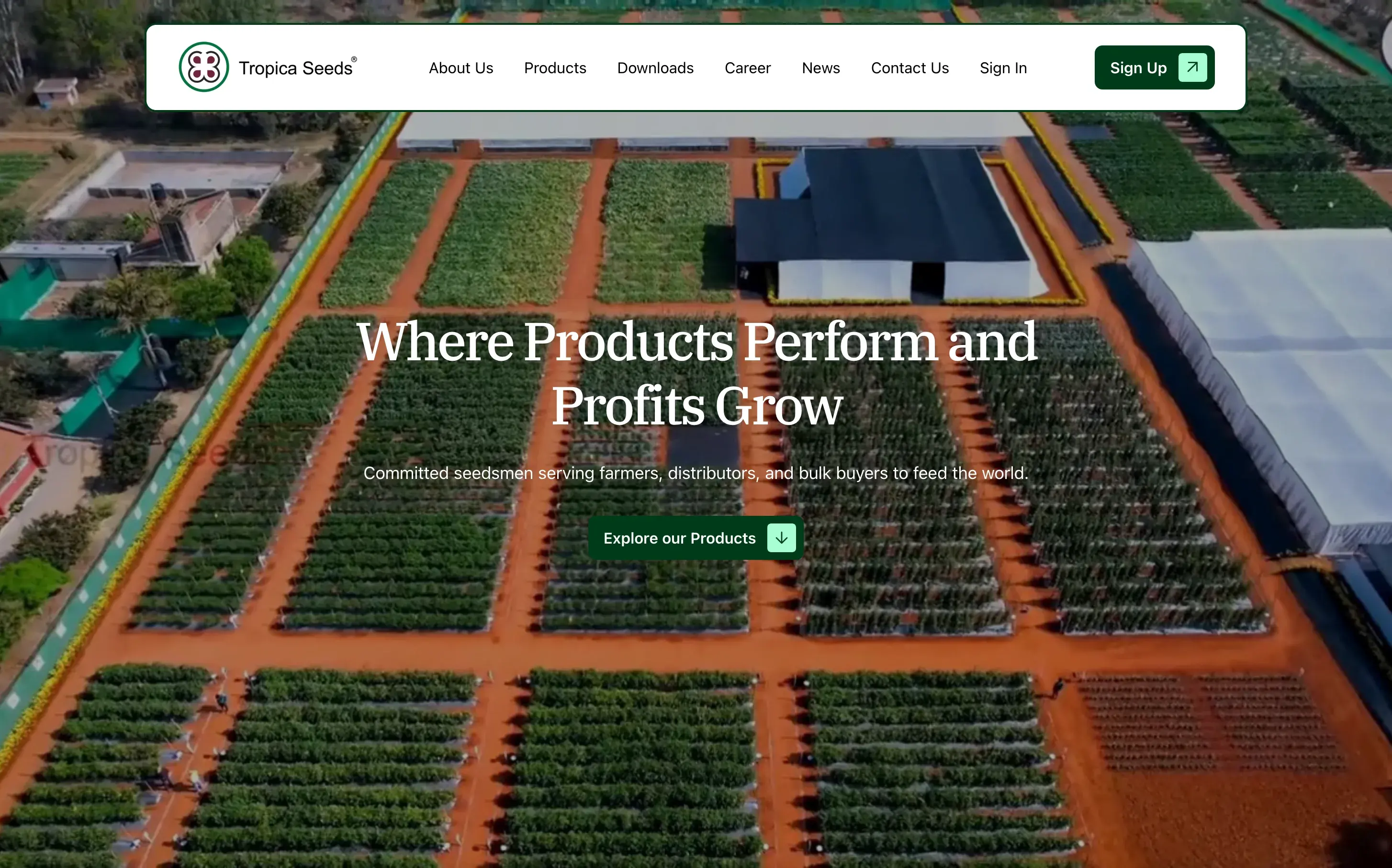 Tropica Seeds homepage