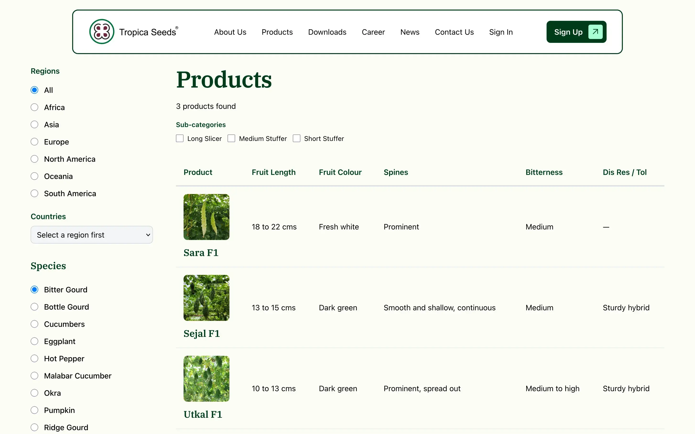 Products — Filter & Browse
